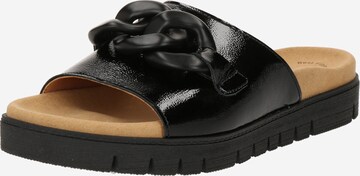 GABOR Mules in Black: front