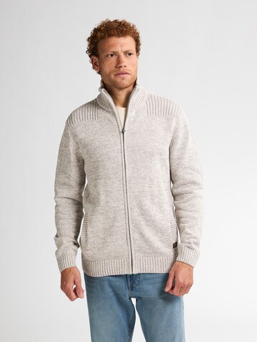 Petrol Industries Knit cardigan in Grey: front