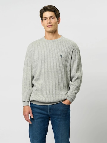 Pull-over 'Mads' U.S. POLO ASSN. en gris : devant