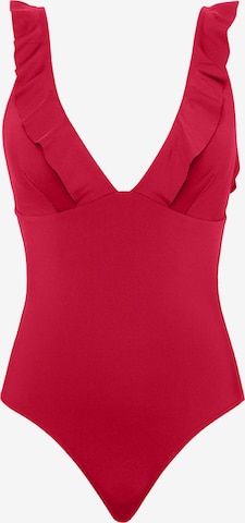 SEA LEVEL Swimsuit 'Frill Essentials' in Red: front