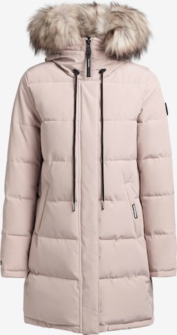 Manteau d’hiver 'Cloren' khujo en rose : devant