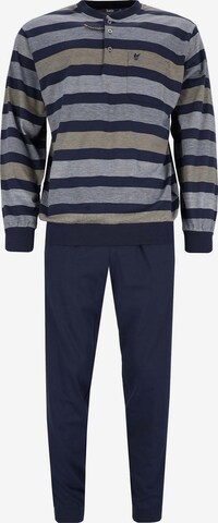 Pyjama long HAJO en bleu : devant