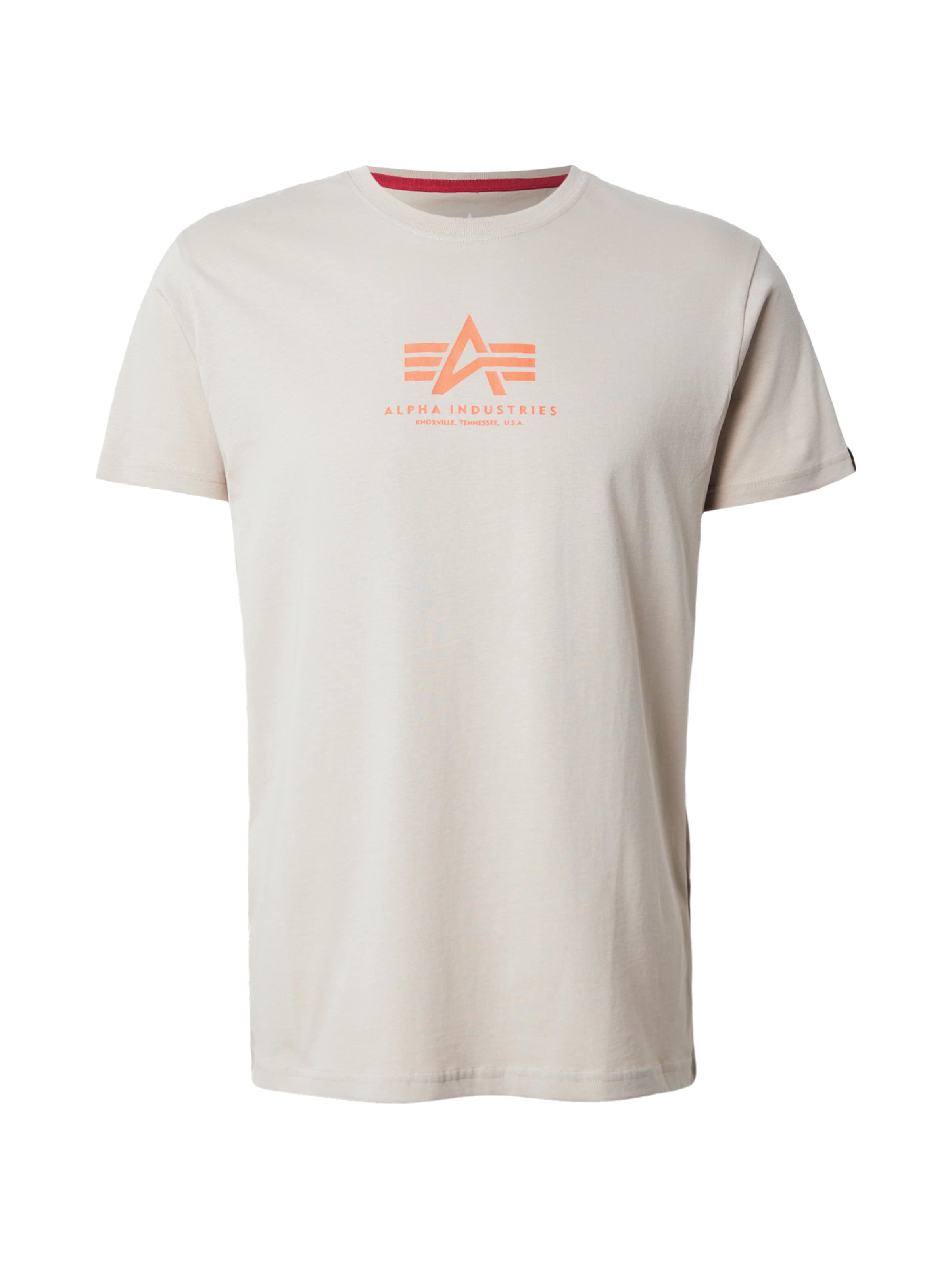 ALPHA INDUSTRIES Majica | bež barva: sprednja stran