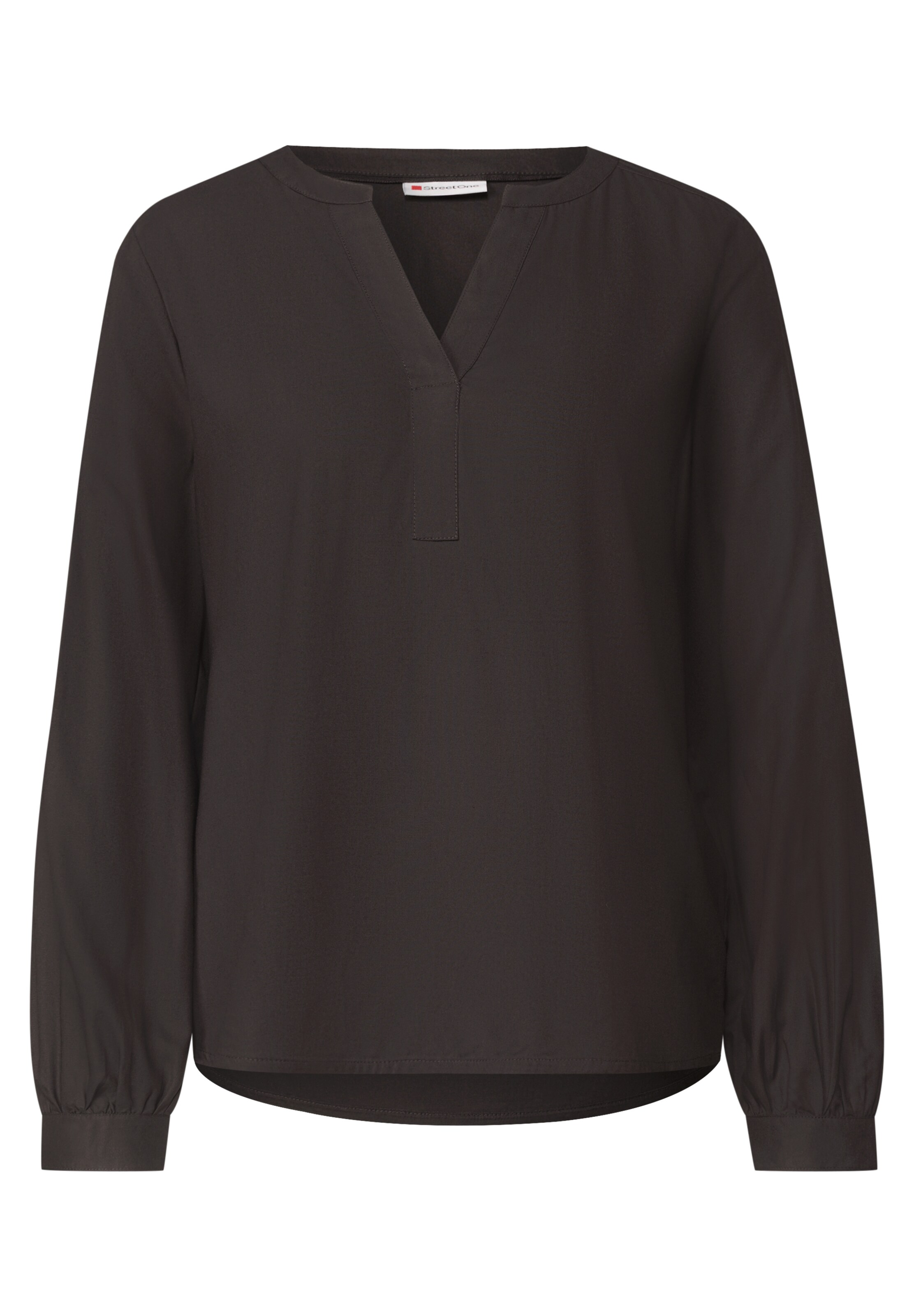 STREET ONE Split Neck Tunika in Braun: Vorderseite