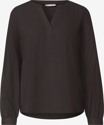 STREET ONE Split Neck Tunika in Braun: Vorderseite