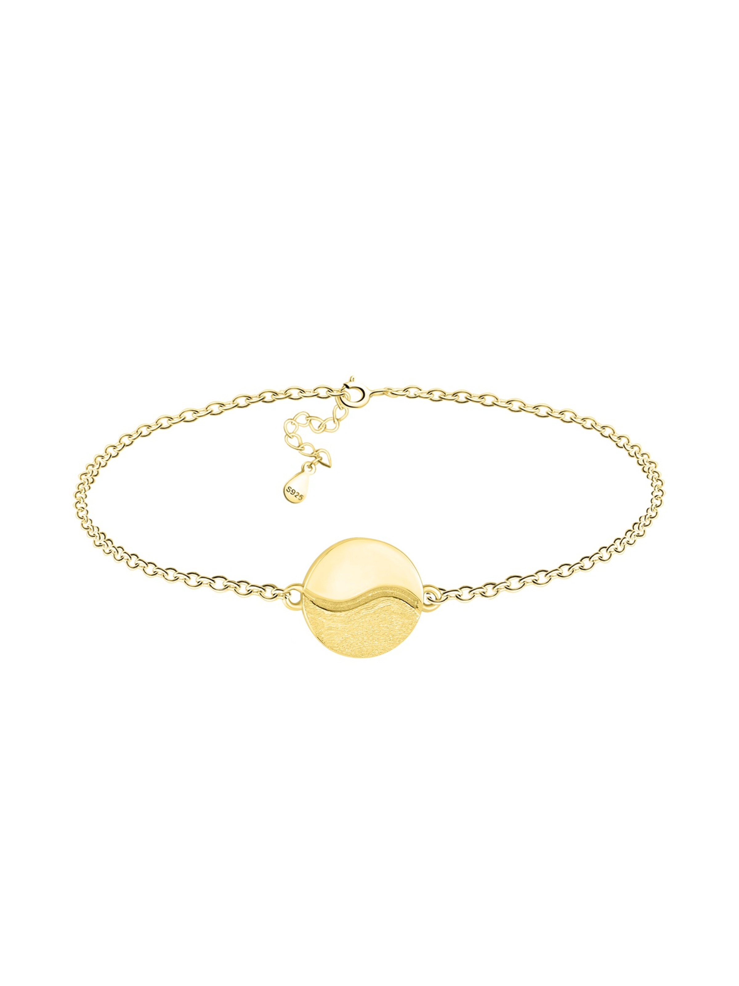 Sofia Milani Armband 'Brushed Ying Yang'‌‌‌ in Gold: Vorderseite