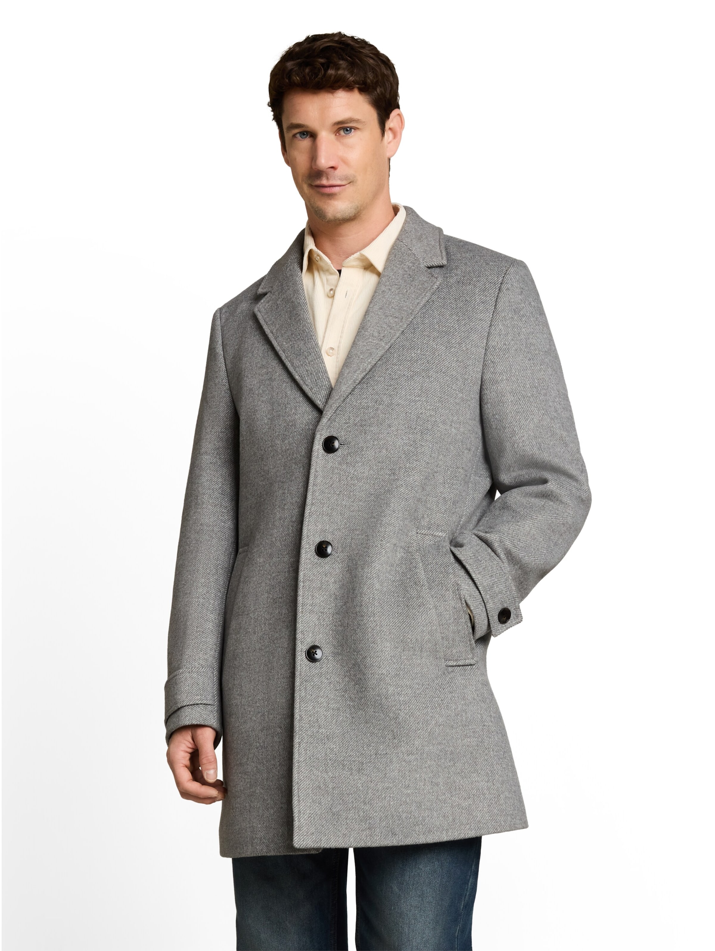 TOM TAILOR Between-Seasons Coat in Grey: front