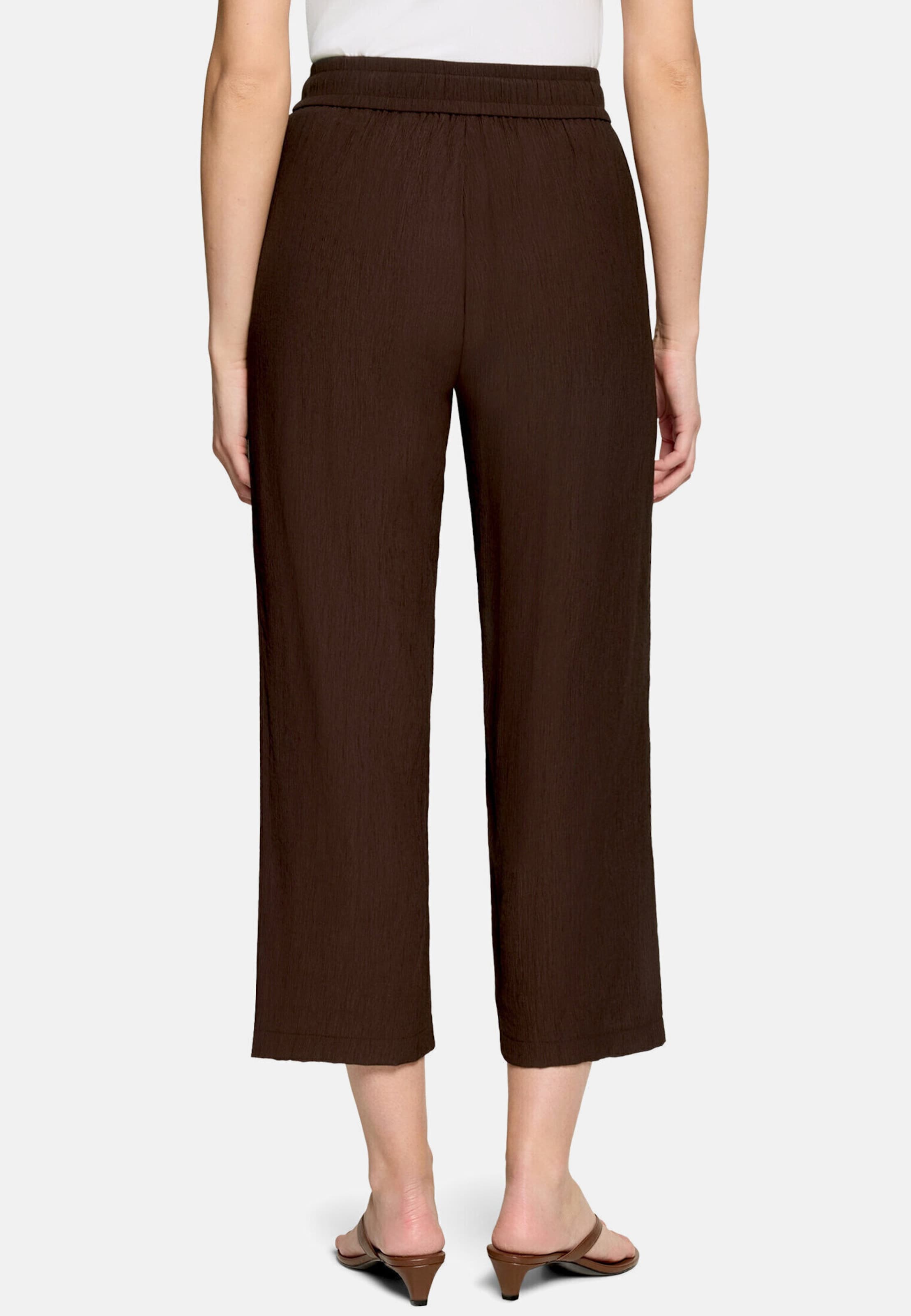 zero Skinny Hose mit Bindegürtel in Braun