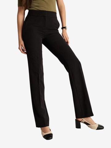 Next Regular Pleated Pants in Black: front
