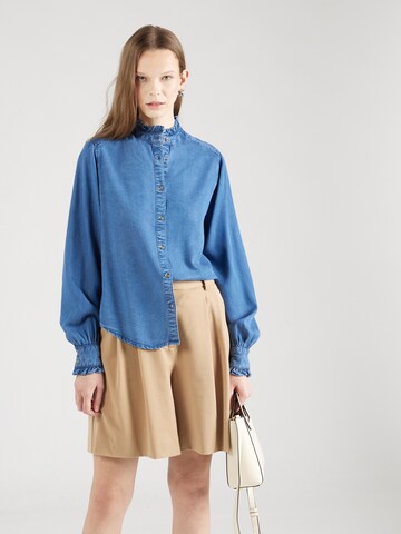 mbym Blouse 'Galiend' in Blauw: voorkant