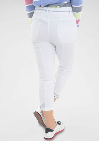 Navigazione Slim fit Pleated Pants in White