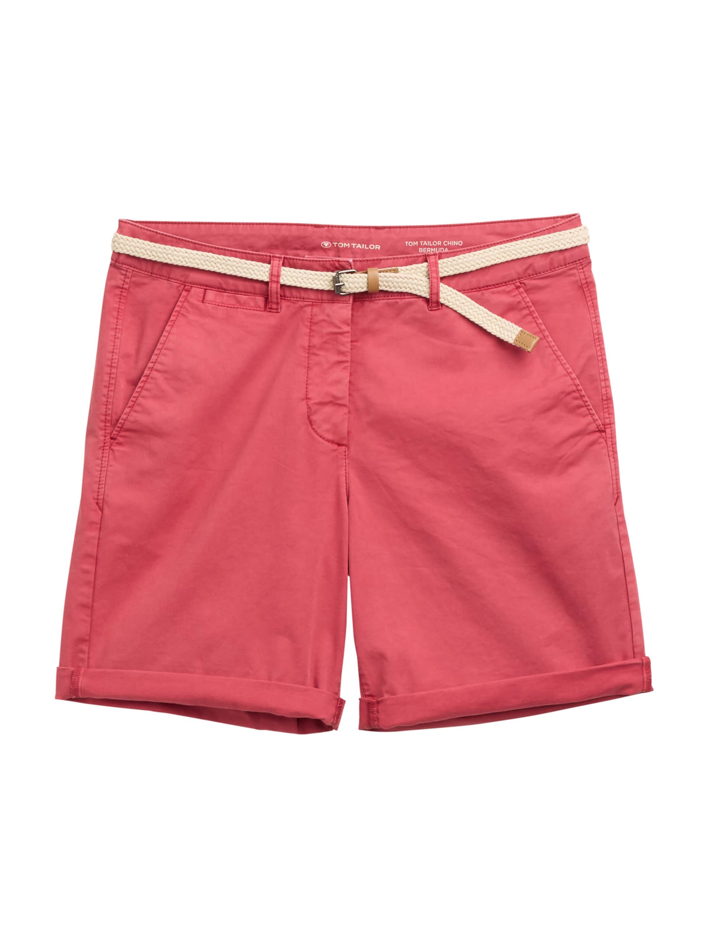 TOM TAILOR Shorts in Rot: Vorderseite