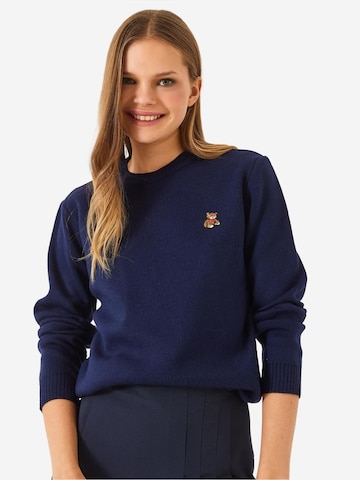 Pull-over 'Pullover' Bianco Lucci en bleu : devant