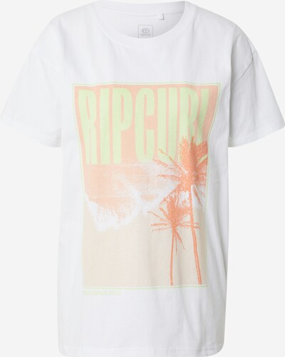 RIP CURL T-Shirt 'TWIN FIN' in pastellgrün / pastellorange / hellorange / offwhite, Produktansicht