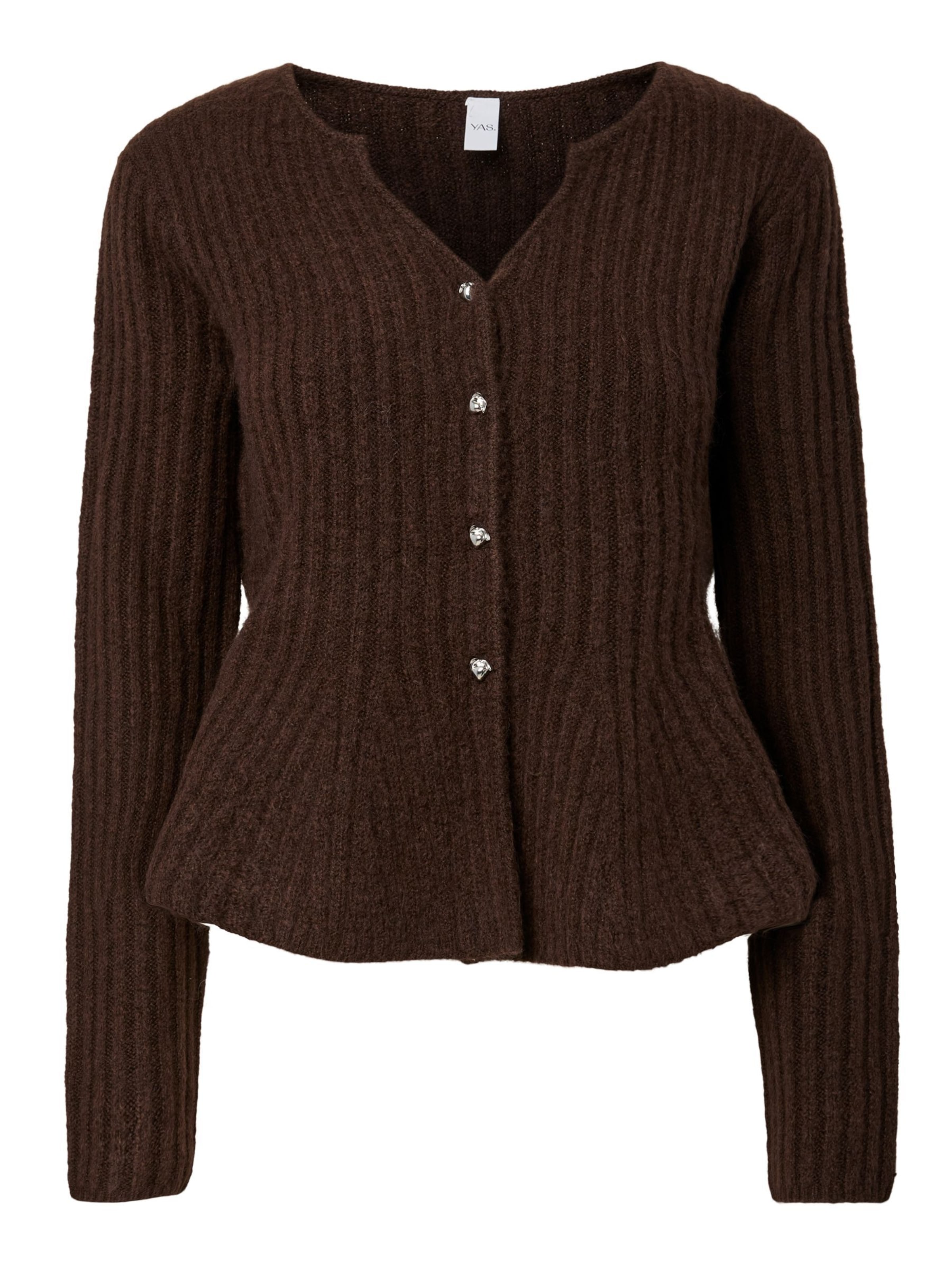 YAS Cardigan 'Dolly' i brun: forside