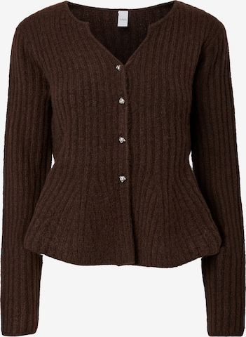 YAS Cardigan 'Dolly' i brun: forside
