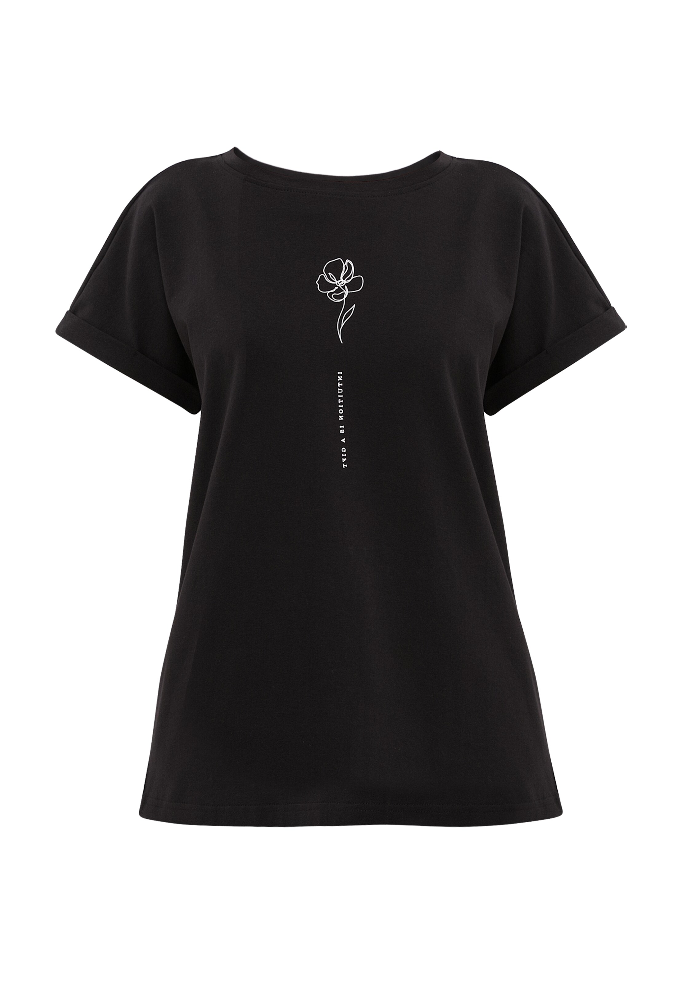 Finn Flare T-Shirt 'Print' in S in schwarz, Produktansicht