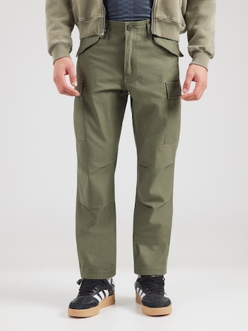 Regular Pantalon cargo Vintage Industries en vert : devant