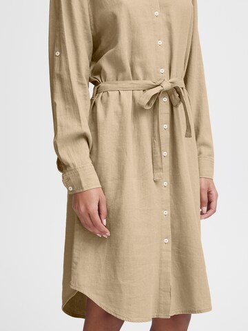 Robe-chemise ICHI en beige