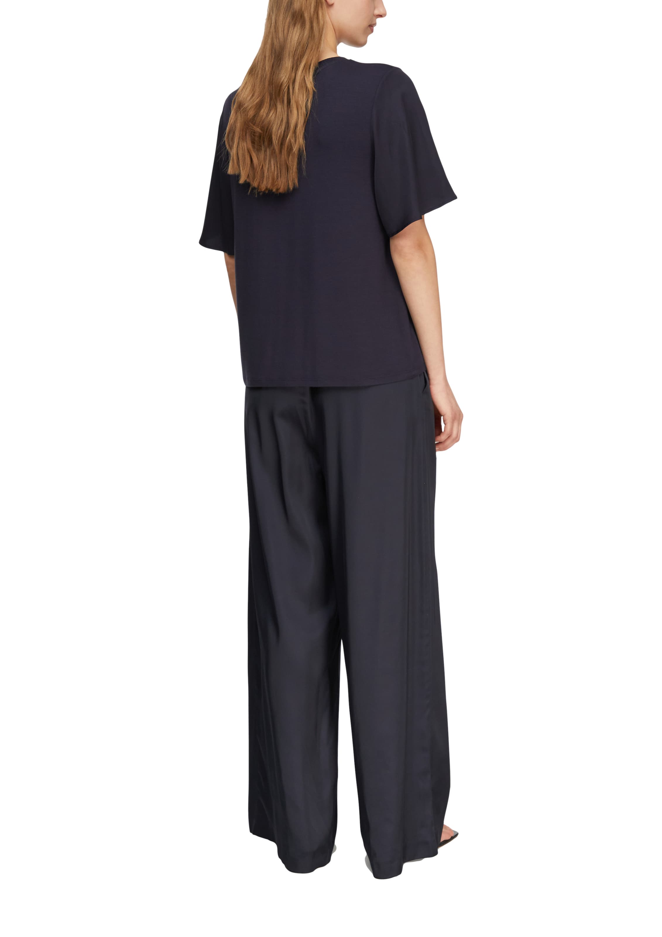 COMMA Wide Leg Hose in Blau