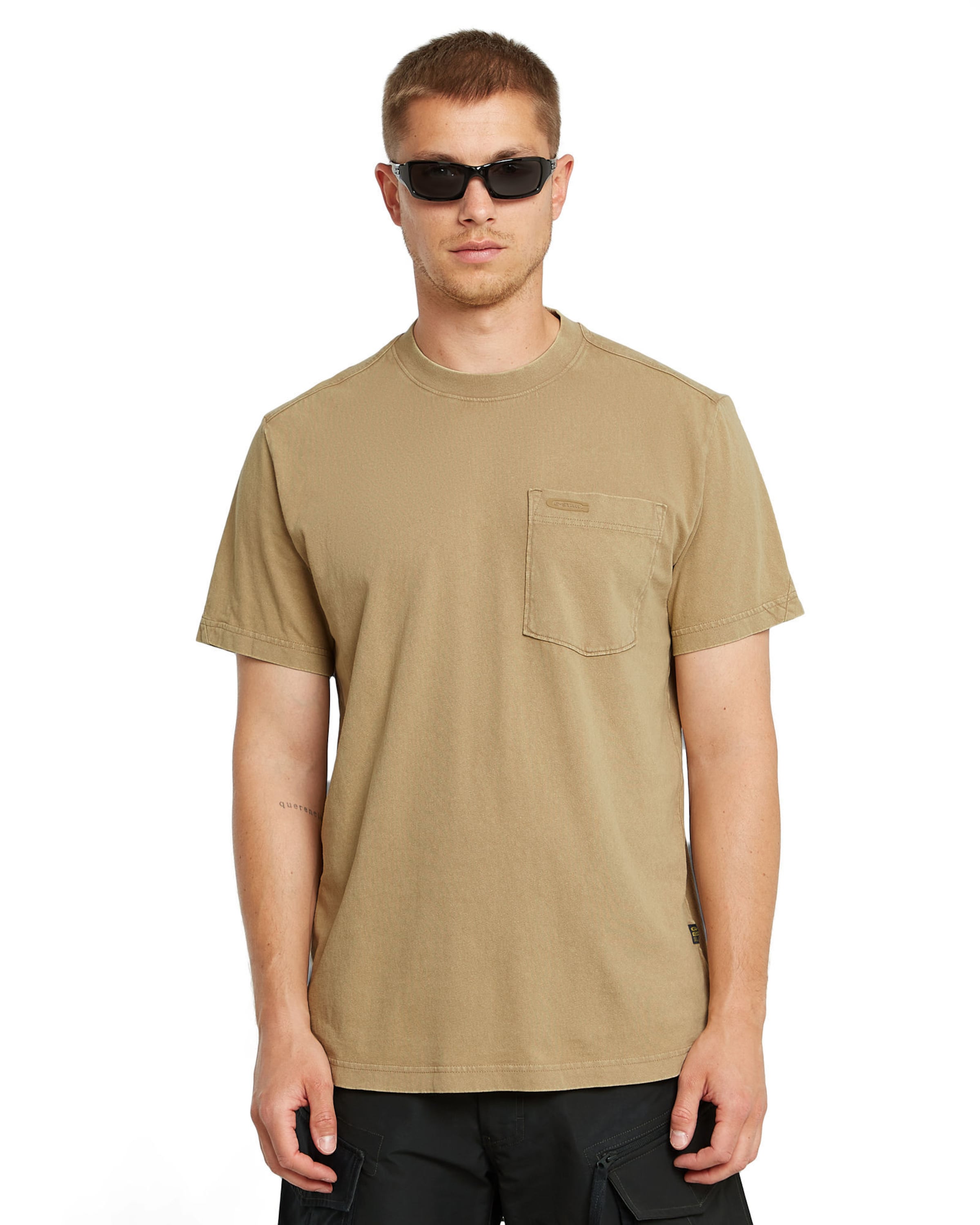 T-Shirt G-STAR en beige : devant