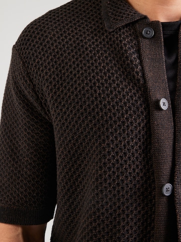 SELECTED HOMME Вязаная кофта 'SLHGINGER' в Черный