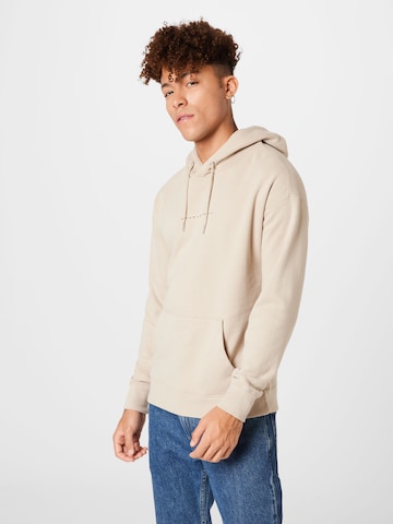 Sweat-shirt Abercrombie & Fitch en beige : devant