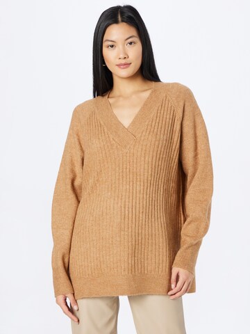 TOM TAILOR DENIM Oversized Sweater in Yellow: front