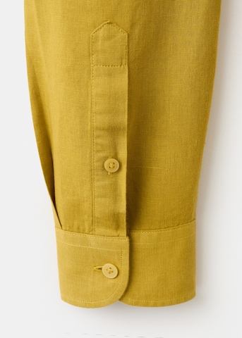 MANGO MAN Regular fit Button Up Shirt 'Avispa-H' in Yellow