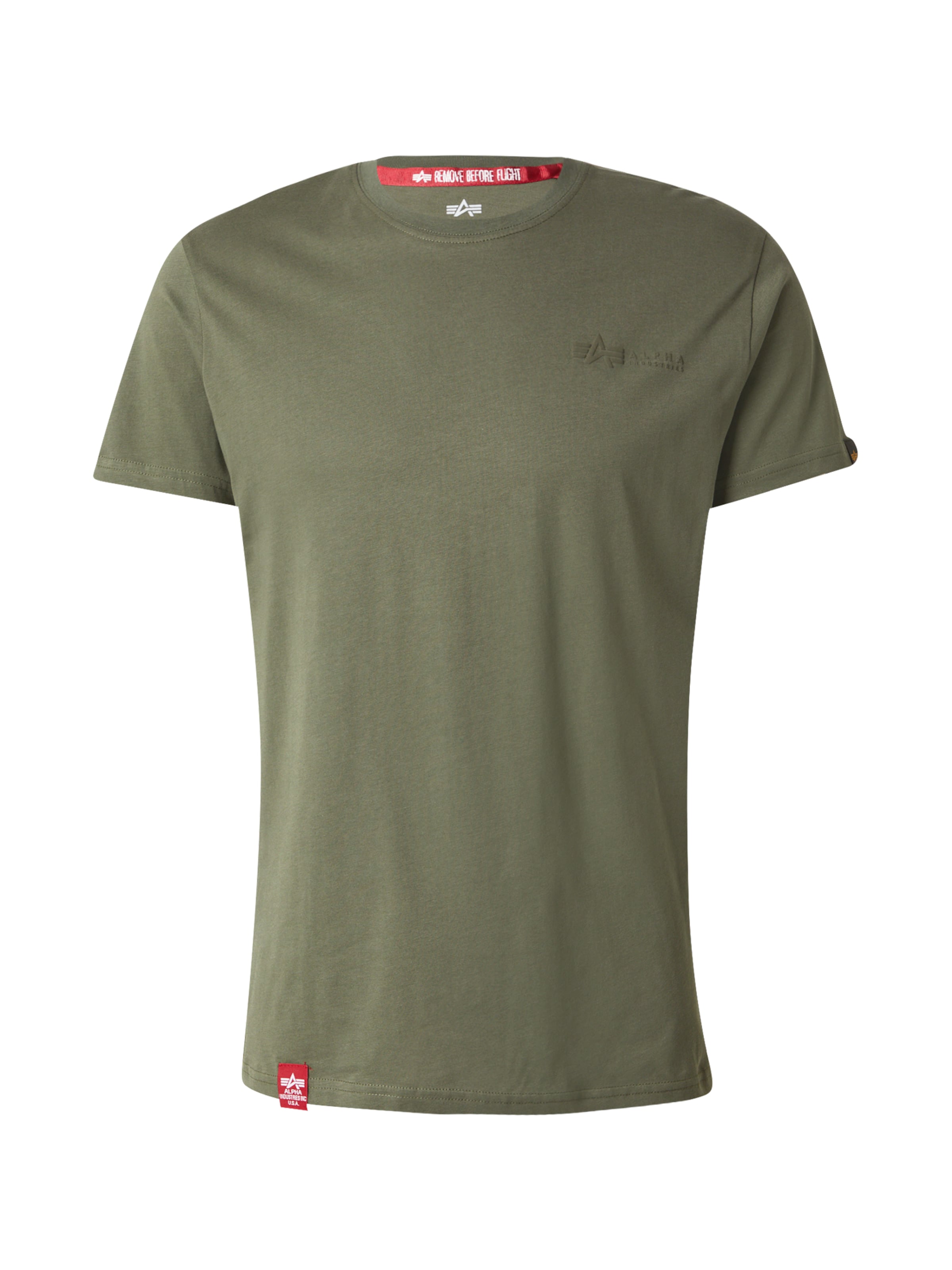 ALPHA INDUSTRIES T-Shirt 'Air Force Pilot' in Grün: Vorderseite