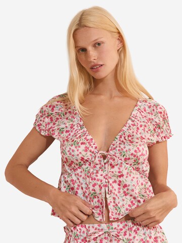 Camicia da notte 'Feuilline' di ETAM in rosa