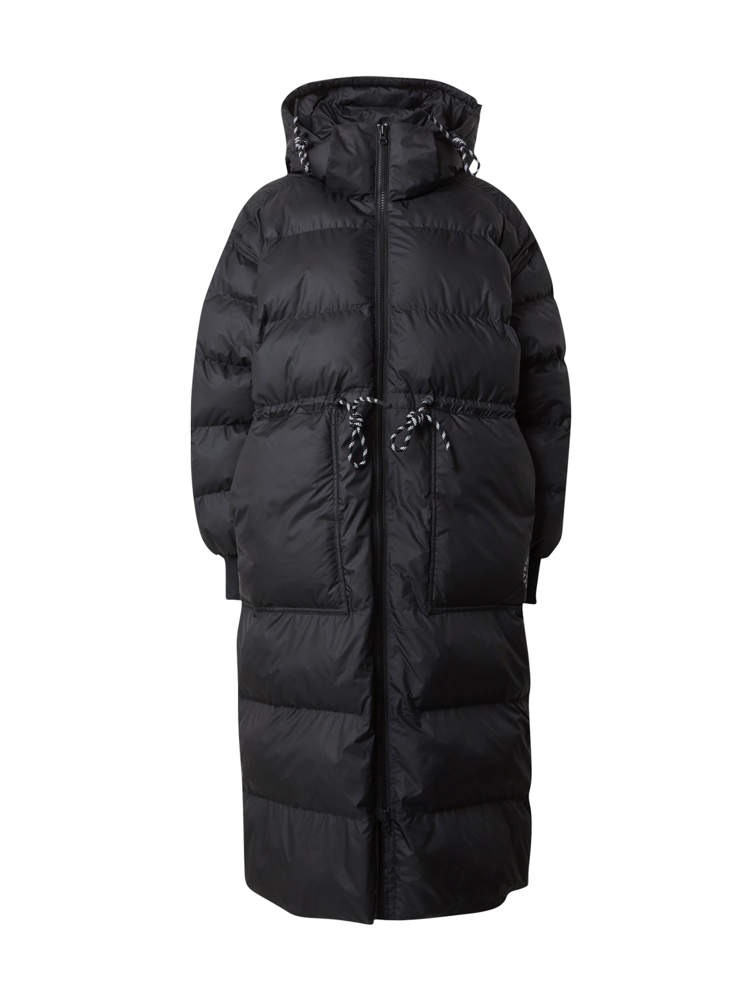 Manteau outdoor 'Long Padded Winter' ADIDAS BY STELLA MCCARTNEY en noir : devant