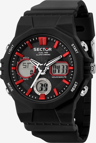 SECTOR Analog Watch in Black: front