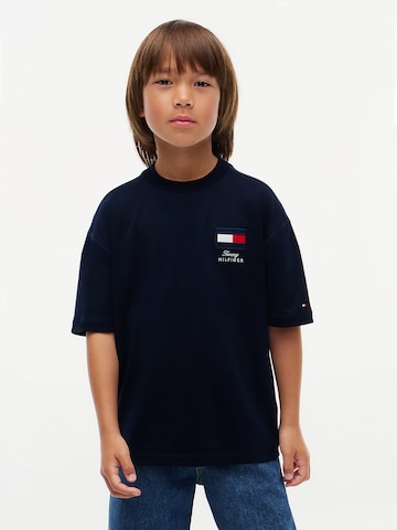 TOMMY HILFIGER Majica | modra barva: sprednja stran
