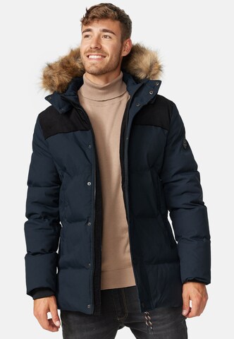 INDICODE JEANS Winterparka 'Hexyl' in Zwart: voorkant