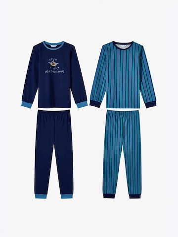 Penti Nachtkledij 'PENTI Jungen Rockstar Capy Langarm-Pyjamaset' in Blauw: voorkant