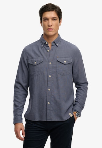 Coupe regular Chemise 'The Merchant Store' Superdry & Co en bleu : devant