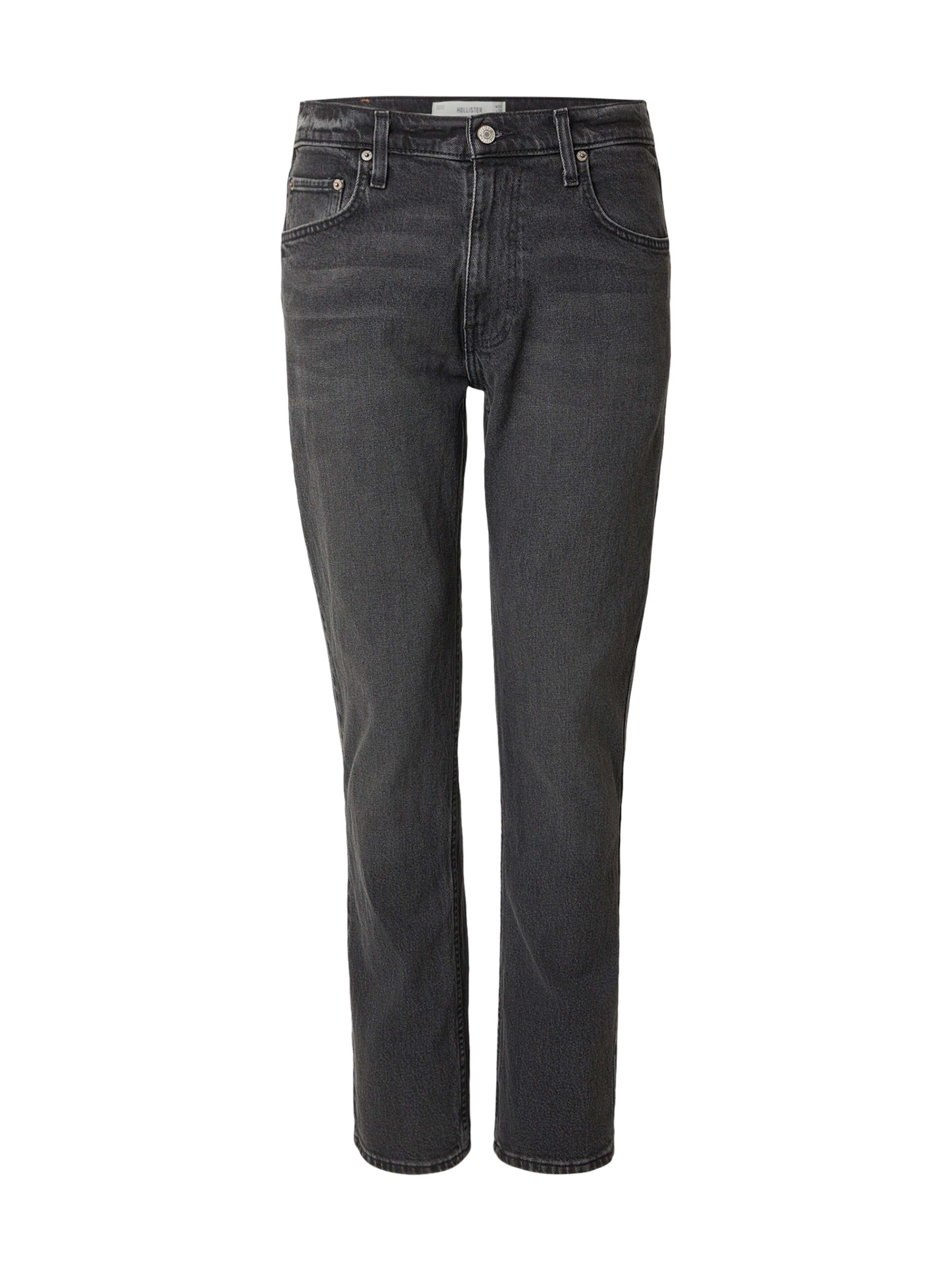 HOLLISTER - Regular Calças de ganga em preto: frente