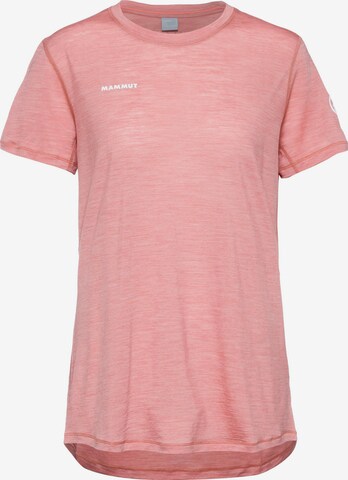 MAMMUT Performance Shirt 'Tree' in Pink: front