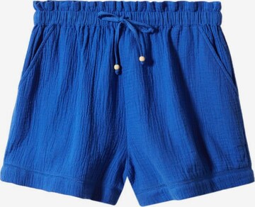 MANGO Regular Pants in Blue: front