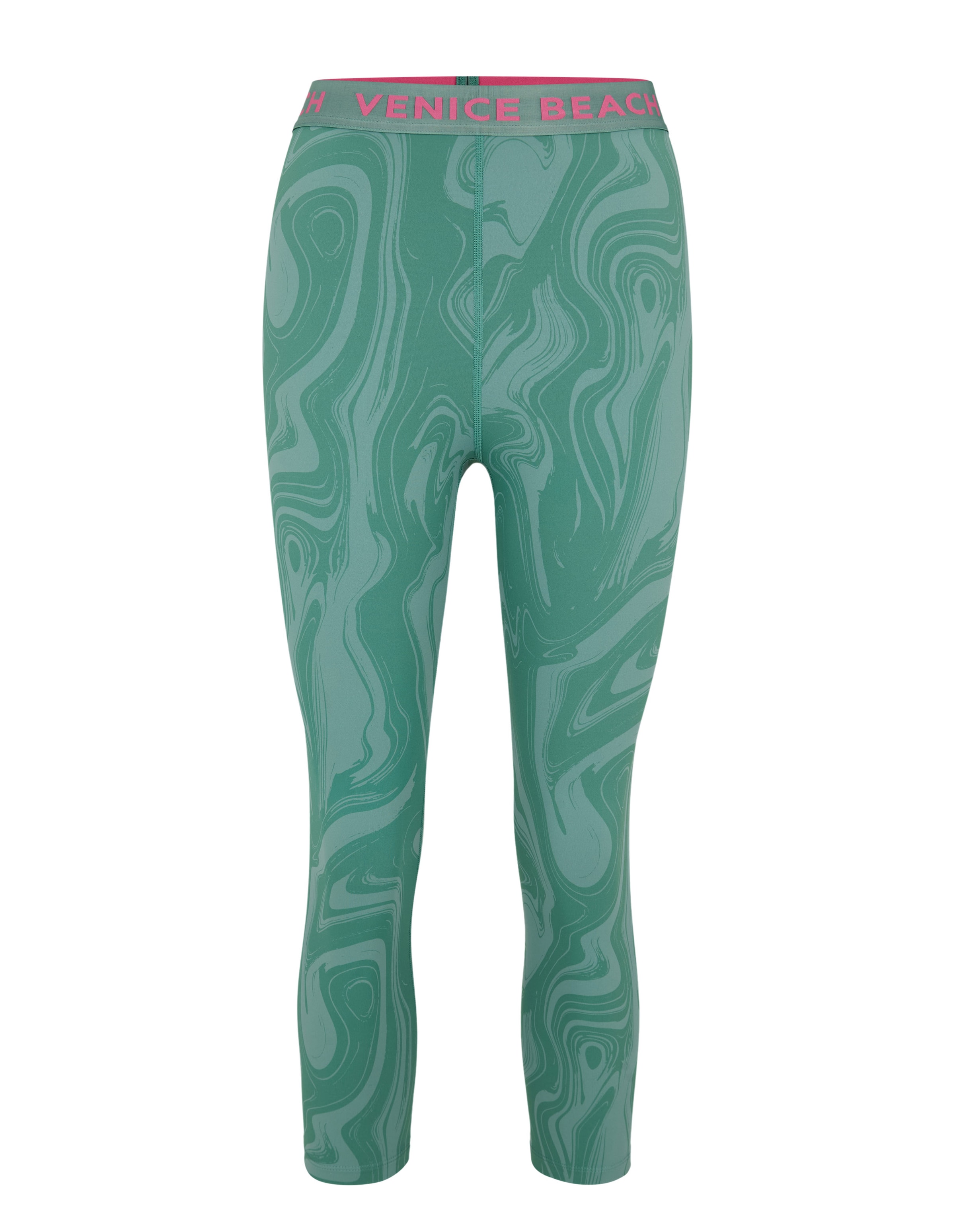 VENICE BEACH Skinny Workout Pants in Green: front