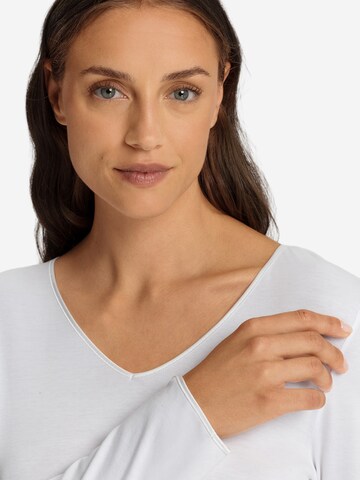 Hanro Pyjama 'Cotton Silk' in Wit