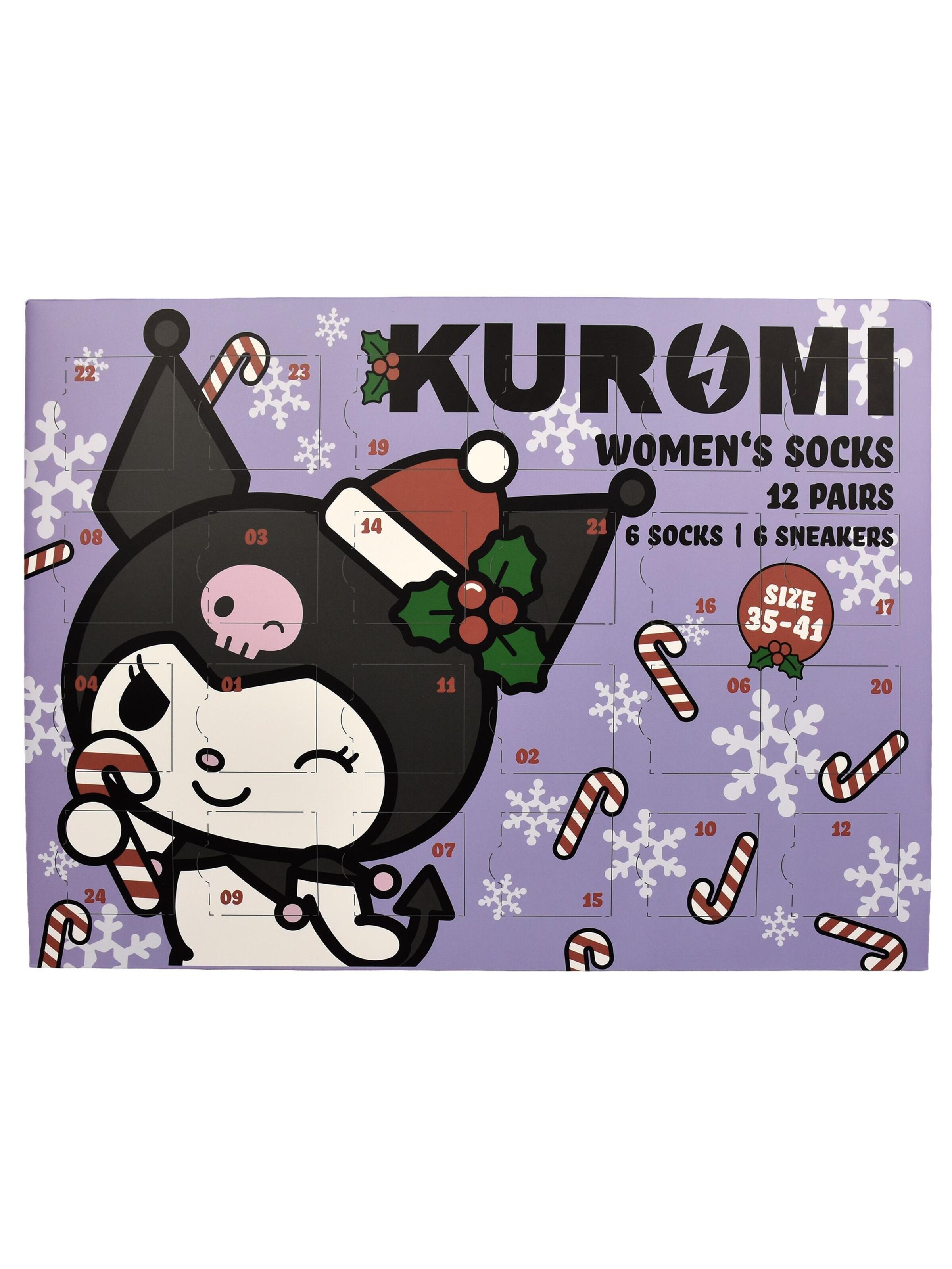 HELLO KITTY Socks 'Adventskalender mit 12 Paar' in Mixed colors