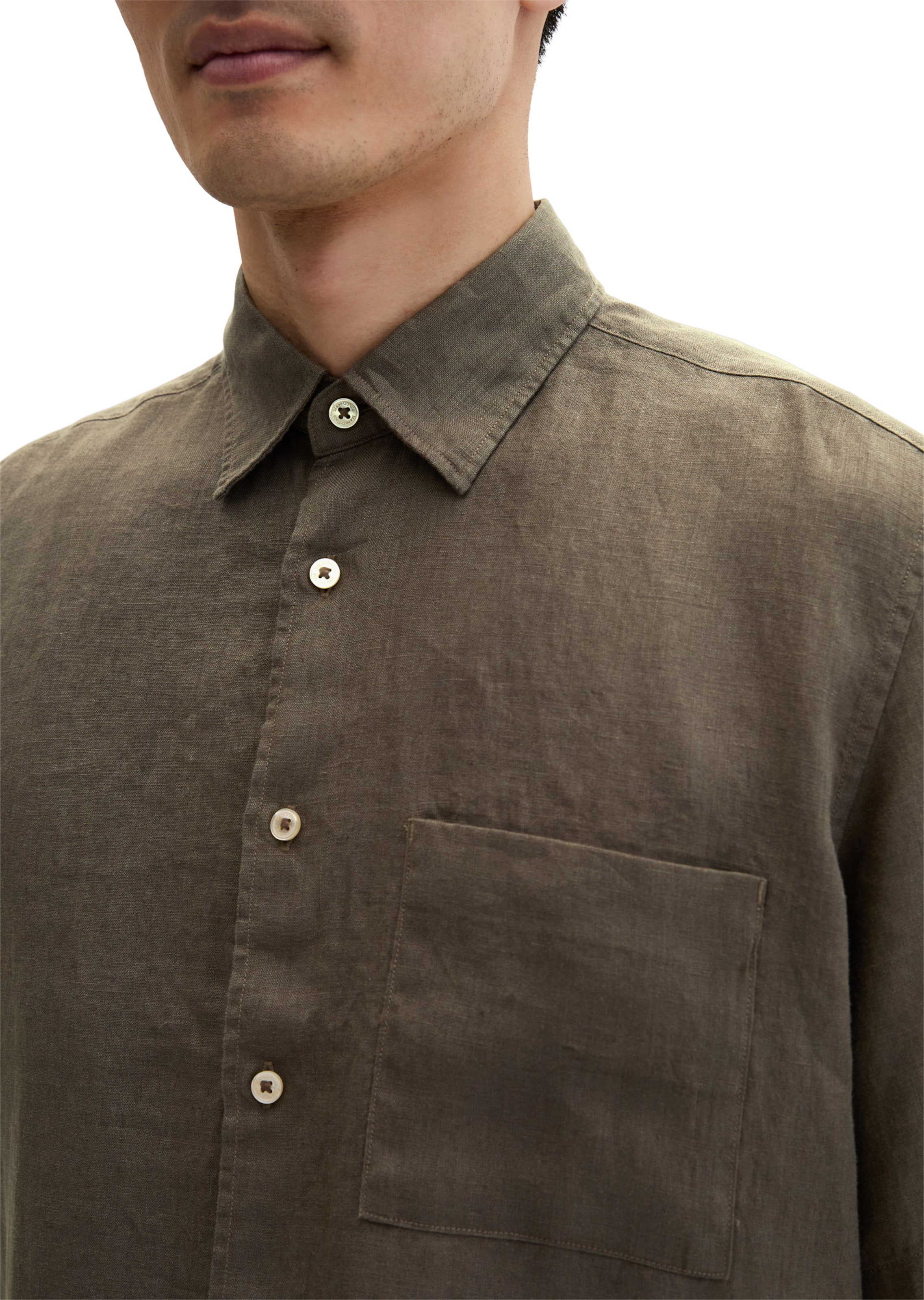 Marc O'Polo Regular fit Overhemd in Bruin