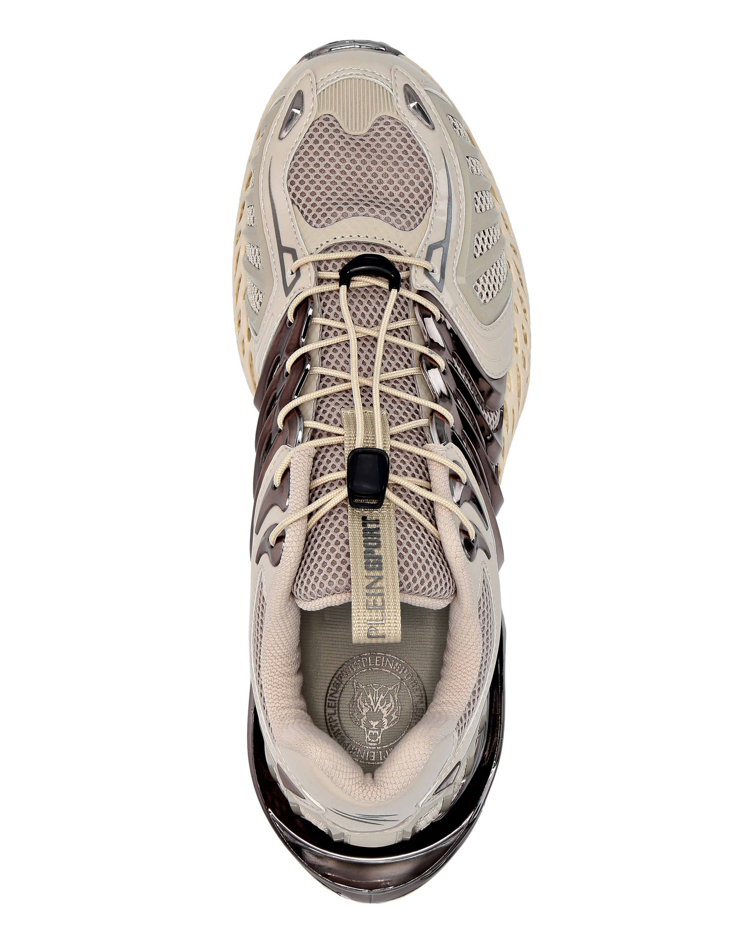 Plein Sport Platform trainers 'Thunder Stroke Gen.X.02' in Beige