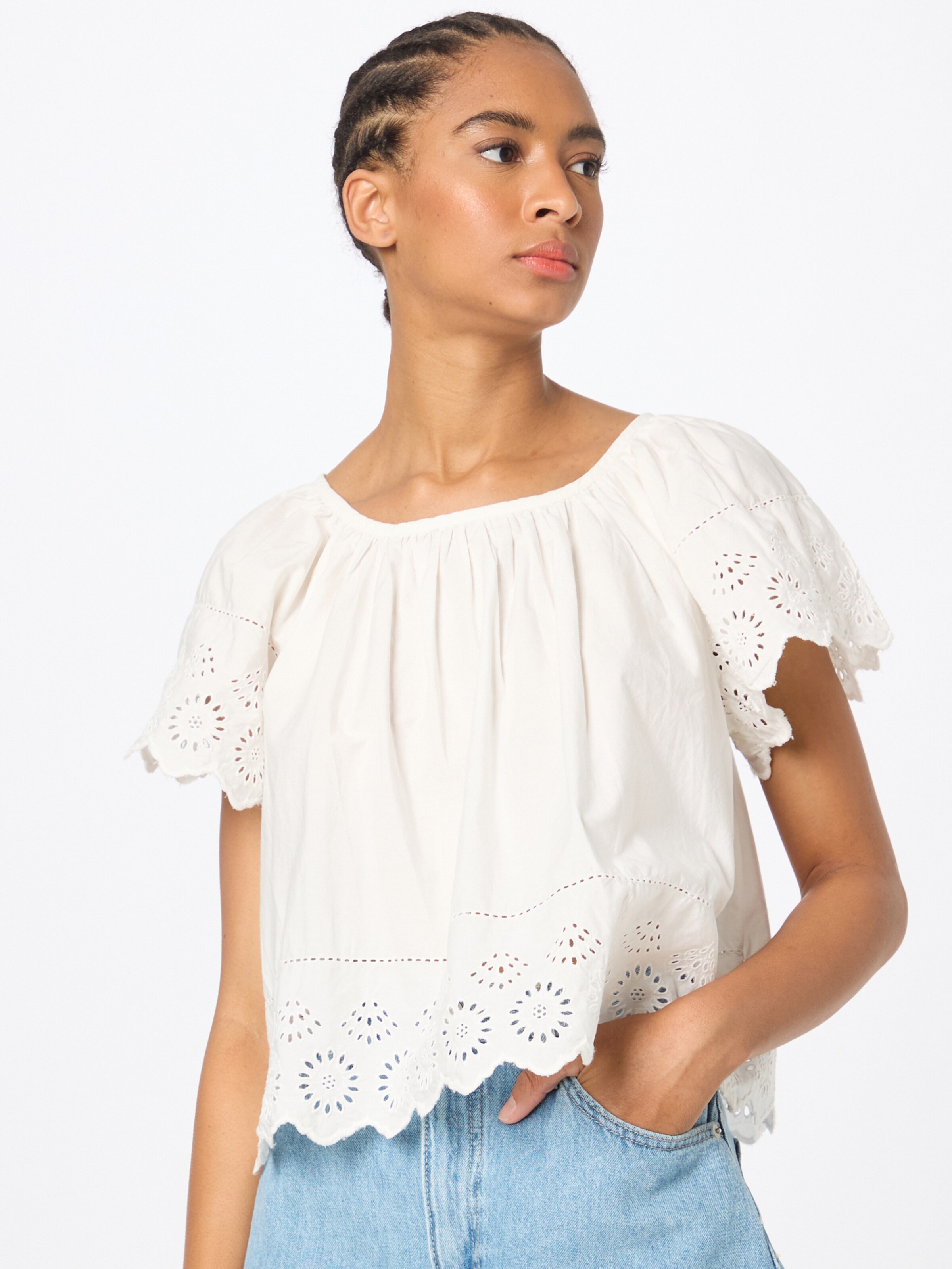 Frauen Große Größen GAP Bluse in Weiß - ST51579 Frauen Große Größen GAP Bluse in Weiß - ST51579