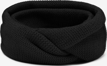 Écharpe tube '7103' Vivisence en noir : devant