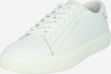 Calvin Klein - Zapatillas deportivas bajas en blanco: frente