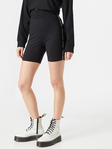 Skinny Leggings 'Milao' Calvin Klein Jeans en noir : devant