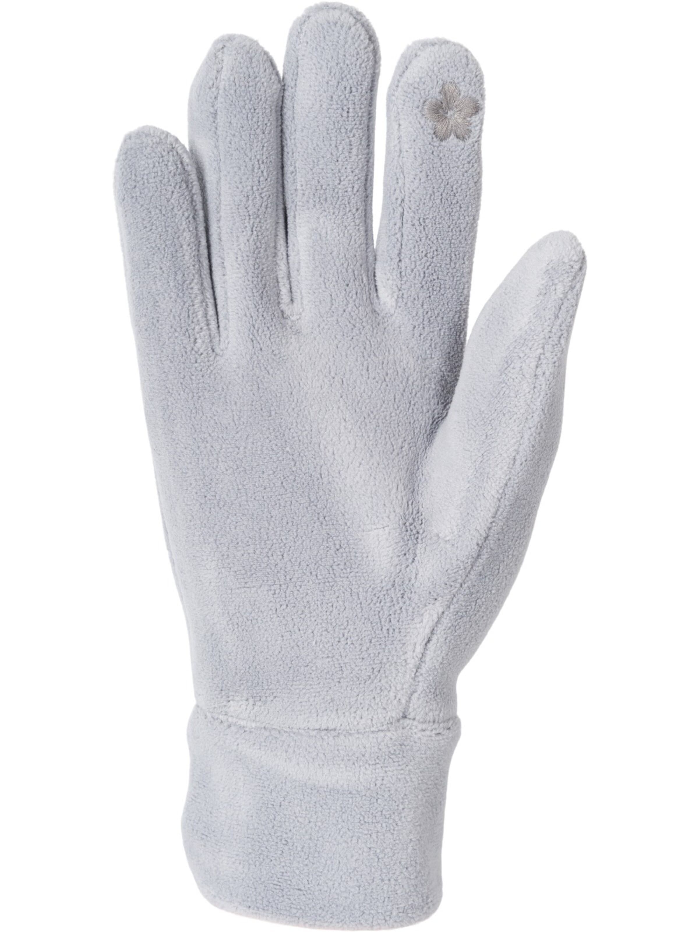 styleBREAKER Fingerhandschuhe 'Einfarbige Touchscreen Fleece Handschuhe'‌‌‌‌‌‌‌‌ in Grau